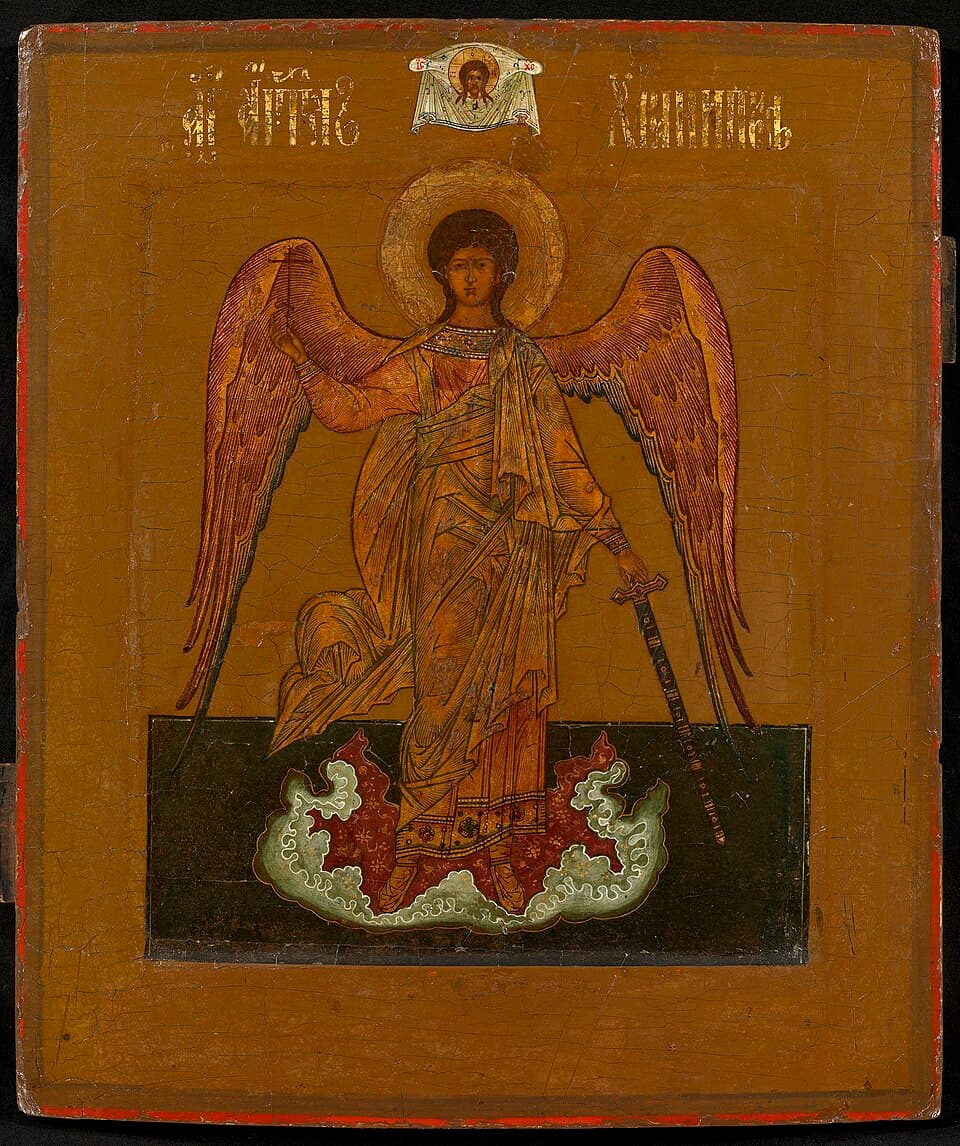 Ангел-хранитель (старообрядческая икона, XIX в.)